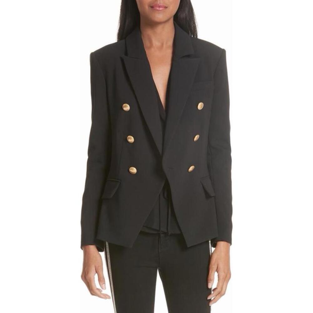 New L’’Agence Kenzie double breasted blazer in black gold buttons Sz 14 $675 - Picture 1 of 10